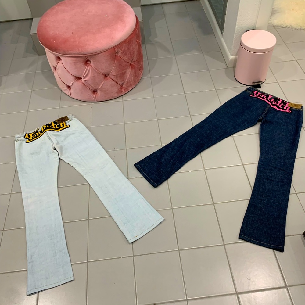 2 pairs size 26 von dutch jeans
